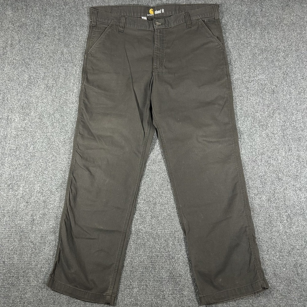 Carhartt Relaxed Fit Work Pants Men's 40x32 Brown Carpenter Utility Pants #2623 - Picture 3 of 9